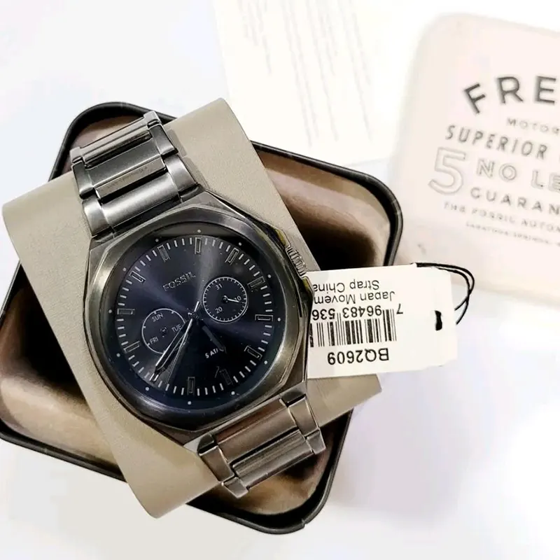 Fossil Evanston Chronograph Black Dial Men’s Watch- BQ2609